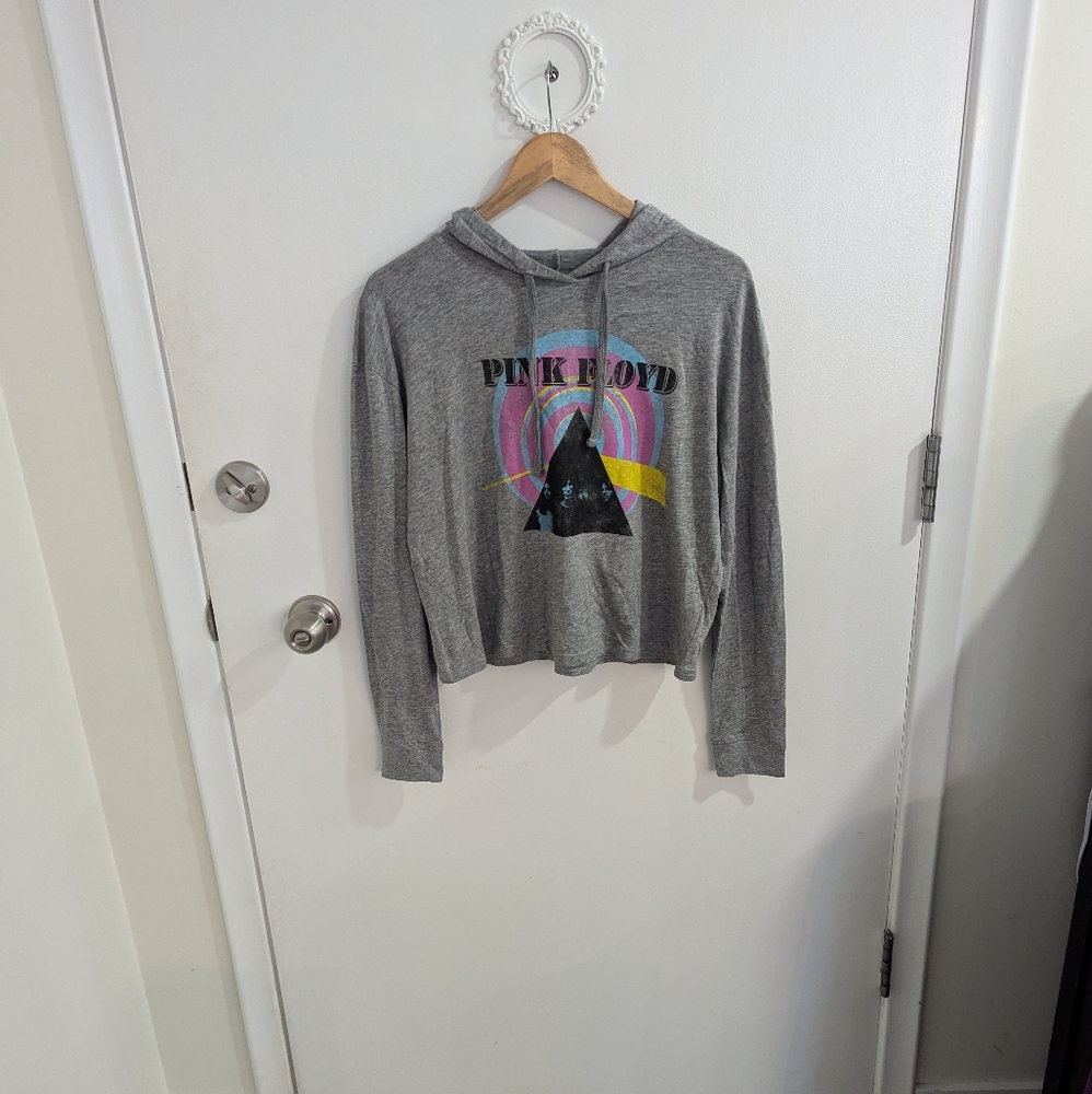 🔥 Pink Floyd Cropped Long Sleeved Shirt with hood